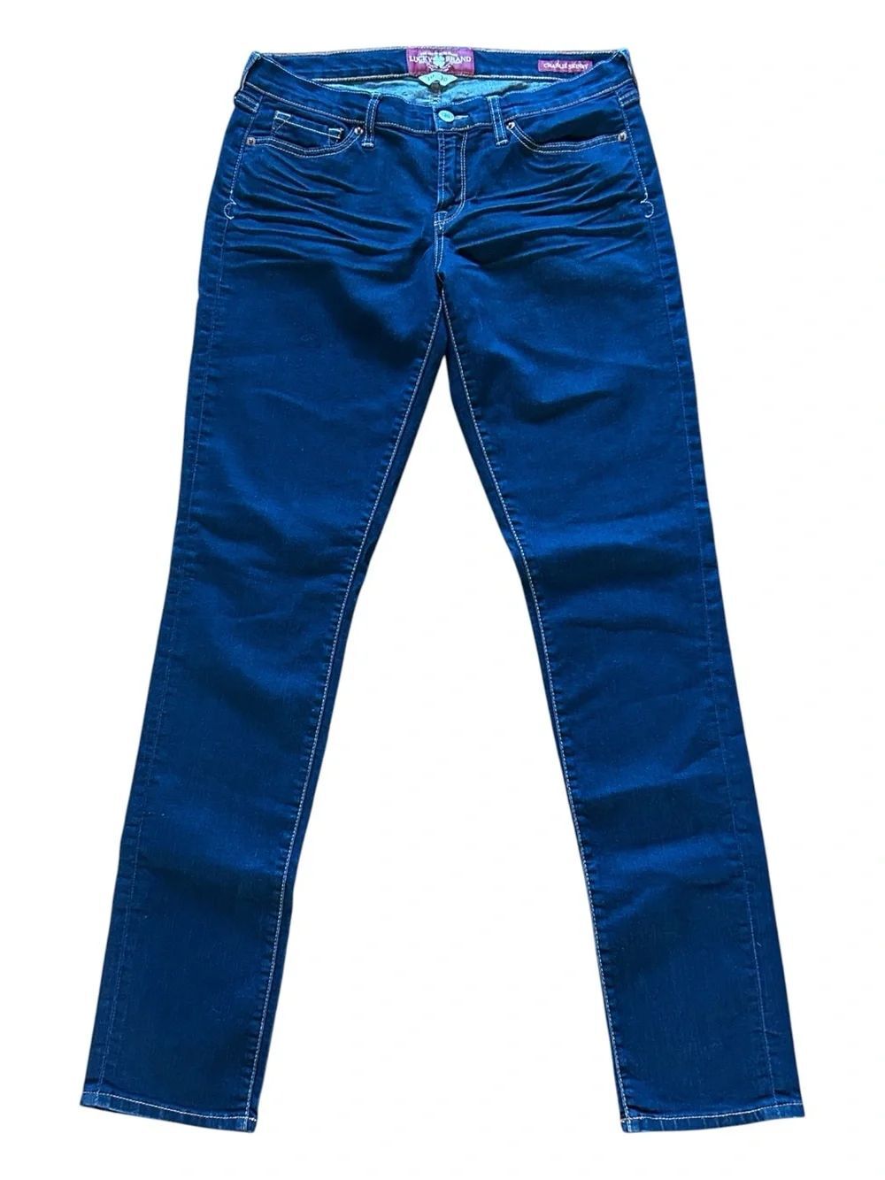 Lucky Brand Dark Wash Charlie Skinny Jeans Long